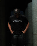 Black OSHS Co-Ordinated T-Shirt by OVERSABI HIGH SCHOOL, front view showing logo and comfortable fit.