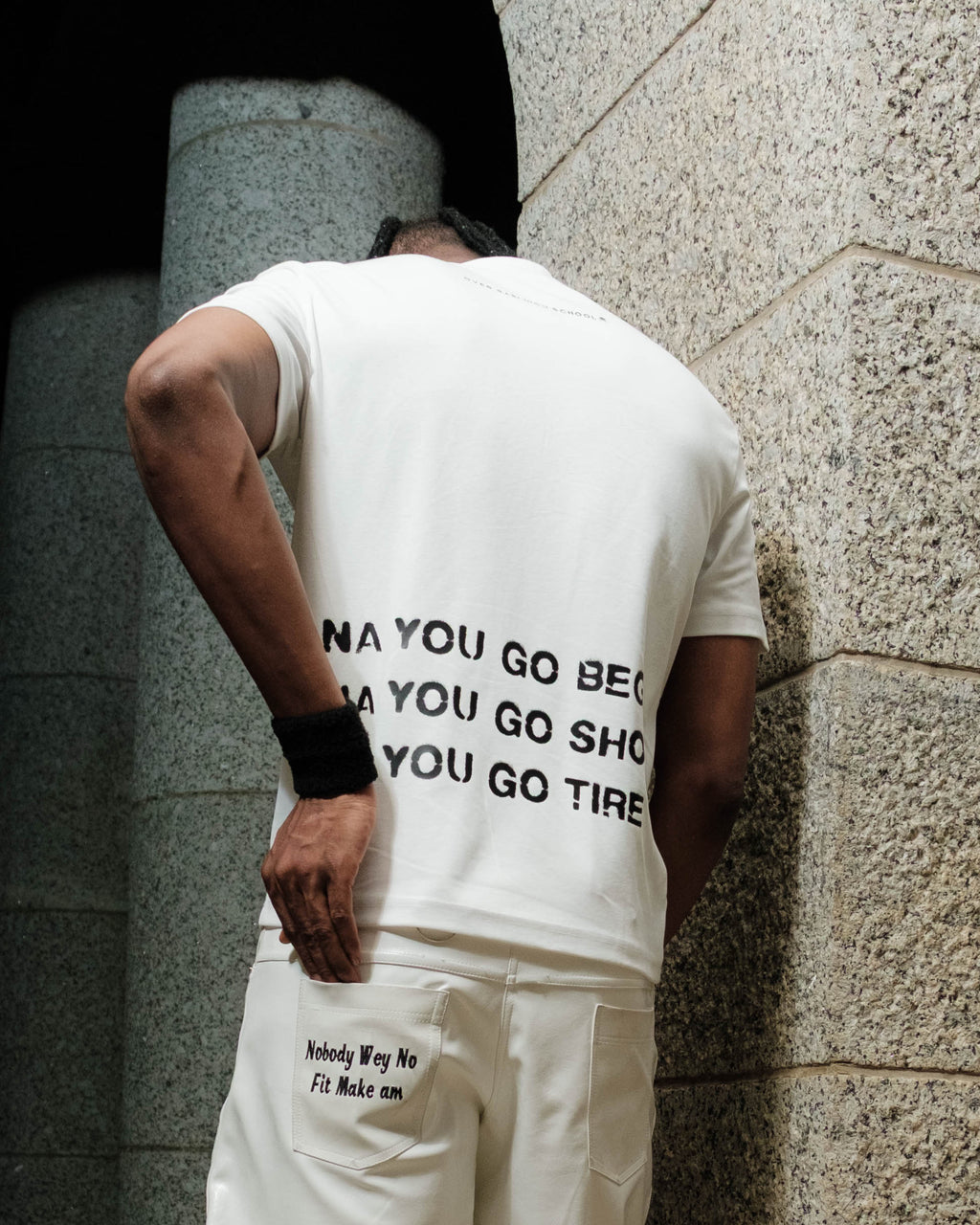 White OSHS Co-Ordinated T-shirt by OVERSABI HIGH SCHOOL, featuring the school logo and comfortable cotton fabric.